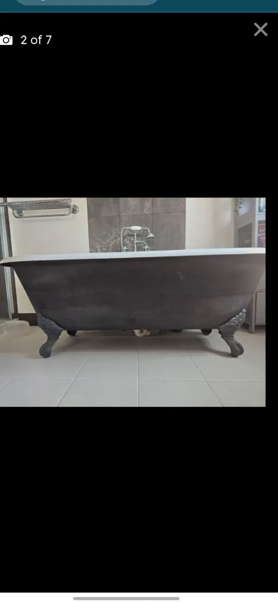 Cast iron bath & taps - Image 2