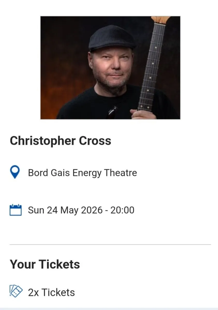 Christopher Cross Concert Tickets