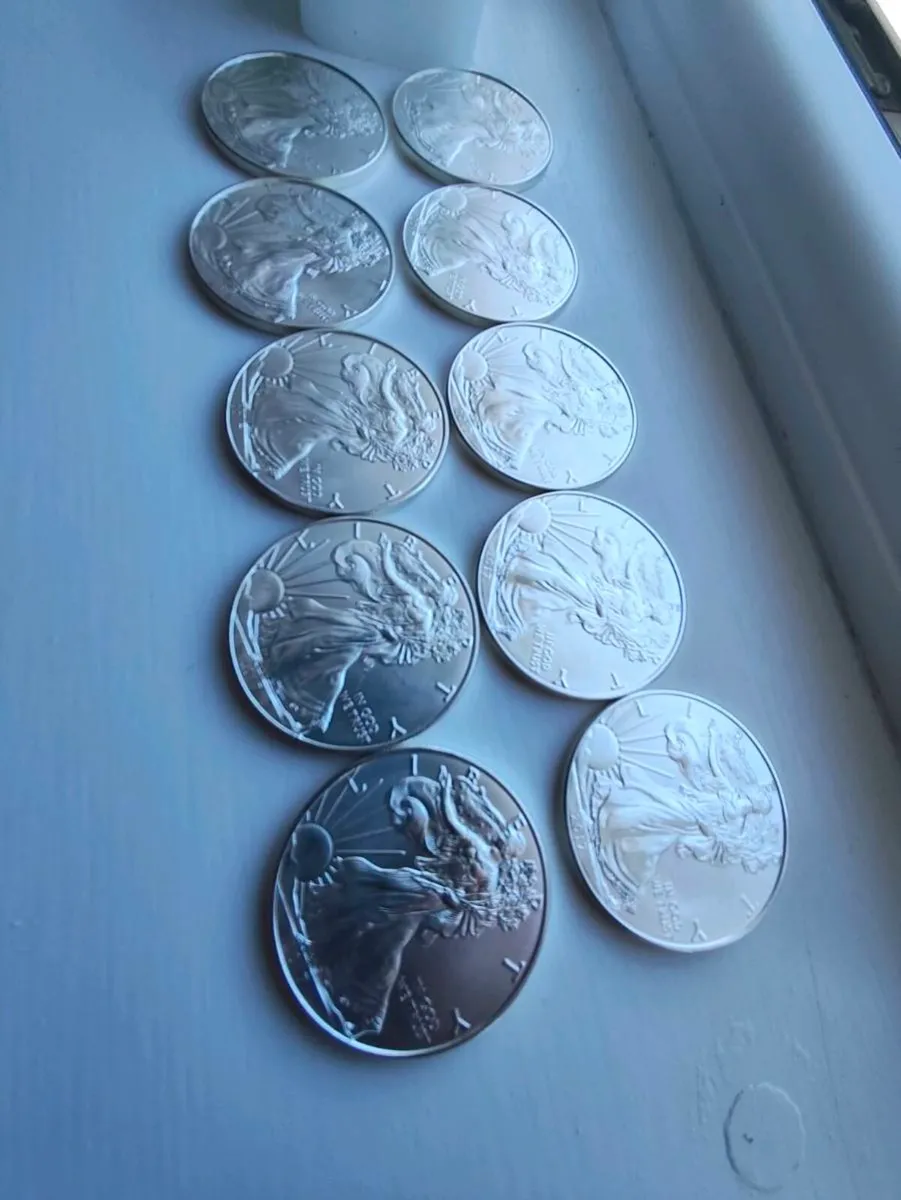10 American eagle 1oz silver coins - Image 3