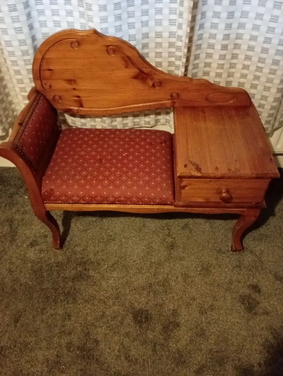 Antique Phone Table - Image 3