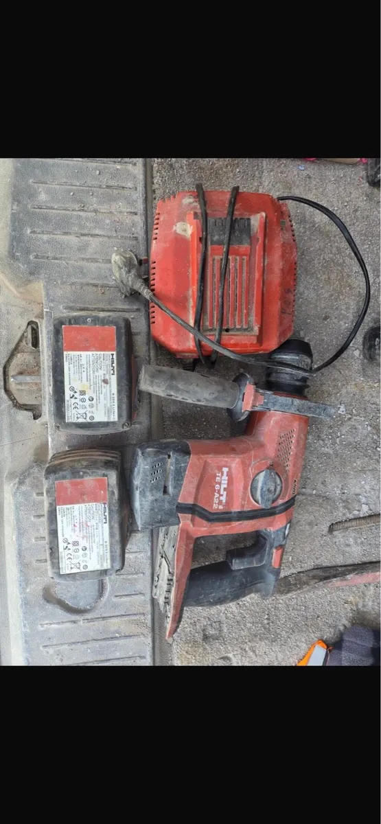 Hilti sds charger and two batteries