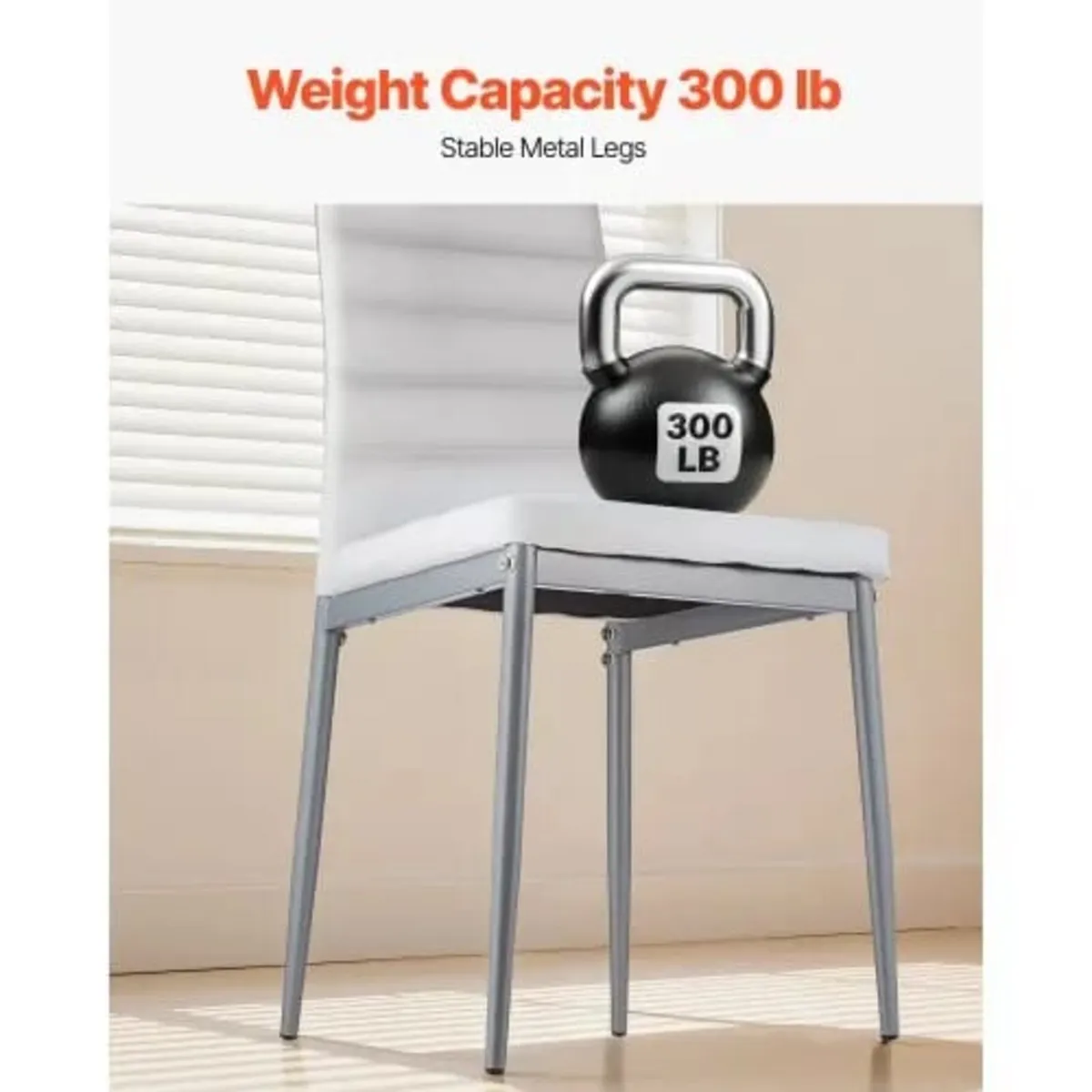 Modern Dining Room Accent Chairs Set of 4, Upholst - Image 3