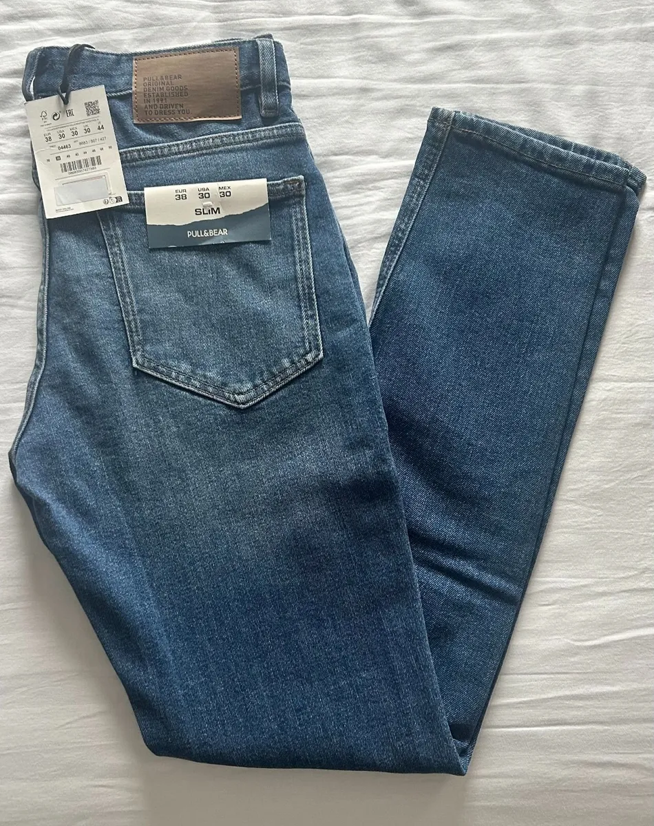 Pull & Bear Mens Comfort Slim Fit Jeans 30R BNWT - Image 1