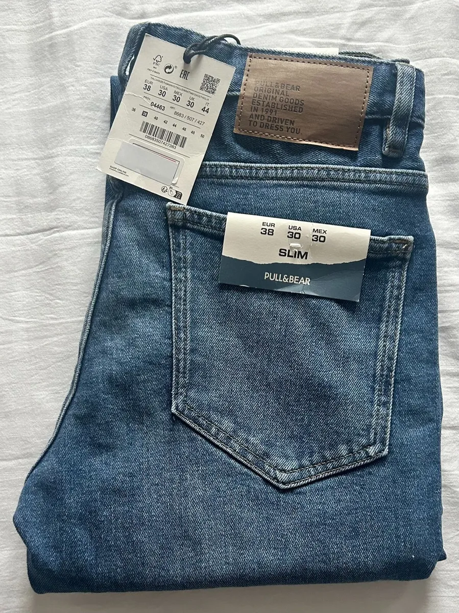 Pull & Bear Mens Comfort Slim Fit Jeans 30R BNWT - Image 2