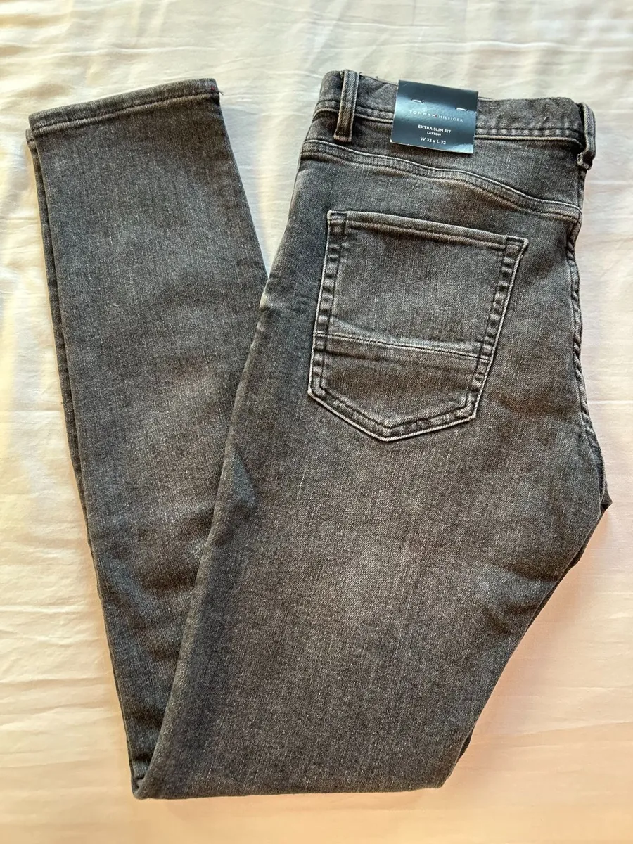 BNWT Tommy Hilfiger Mens Grey Slim Fit Jeans 32/32 - Image 3