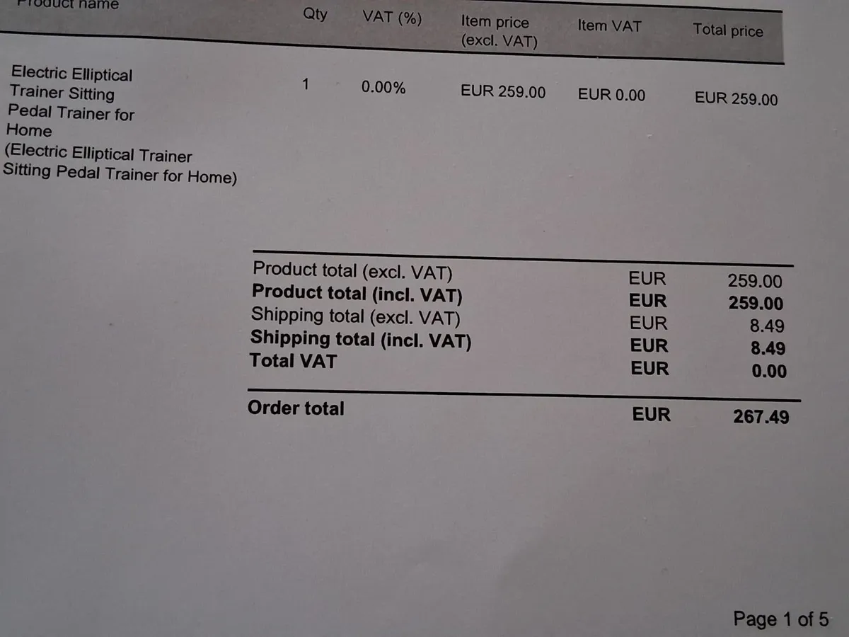 Electric Elliptical trainer sitting pedal trainer - Image 1