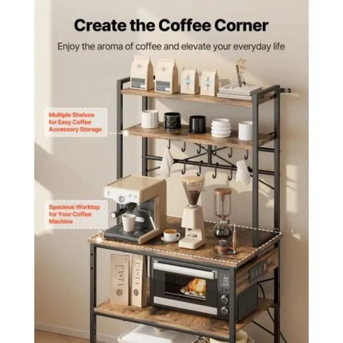 Kitchen Bakers Rack, 1.5m Power Cable Bakers Rack - Image 4