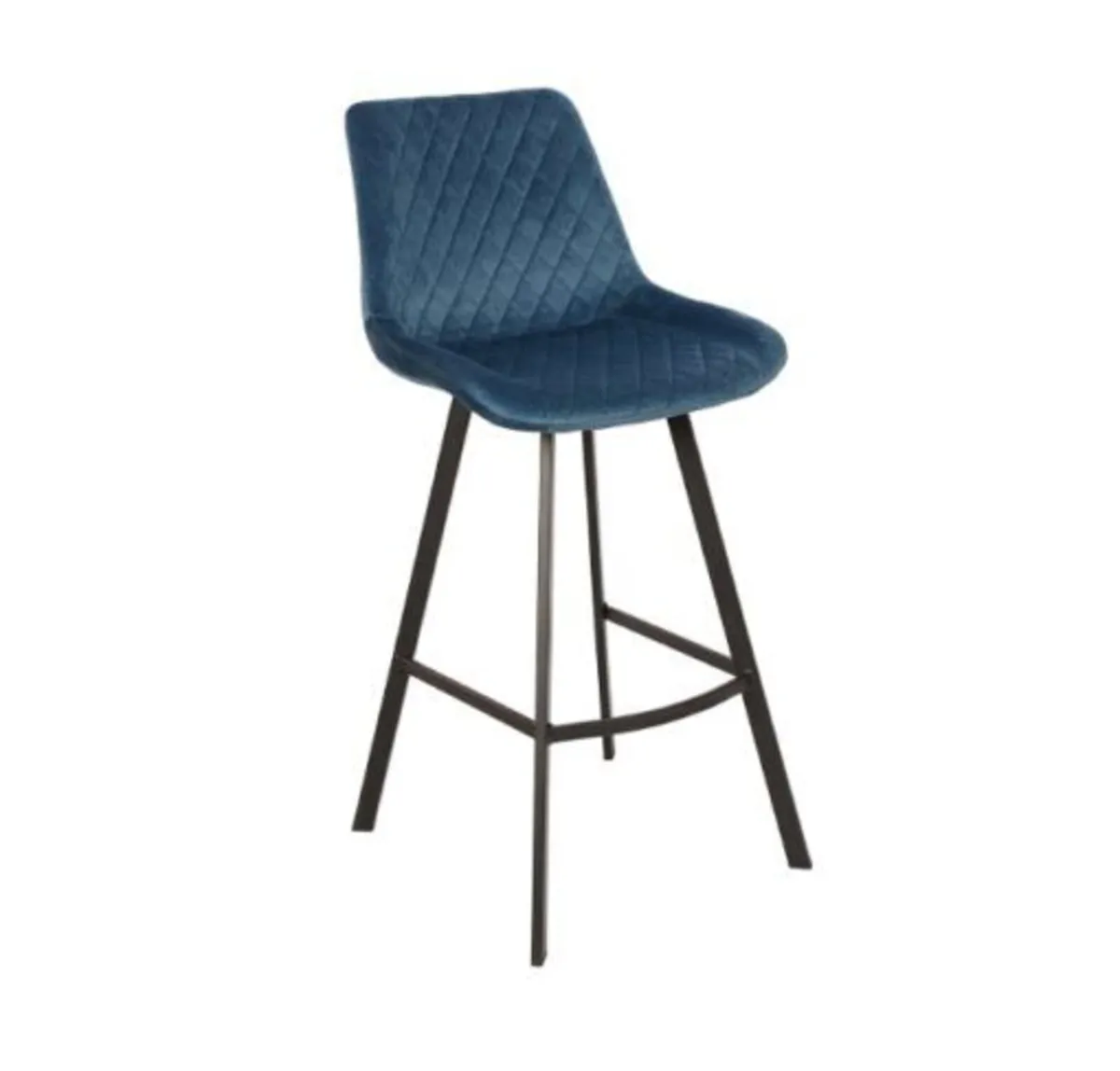 Luka Navy Velvet Bar Stool – Stylish Loft Design w - Image 4