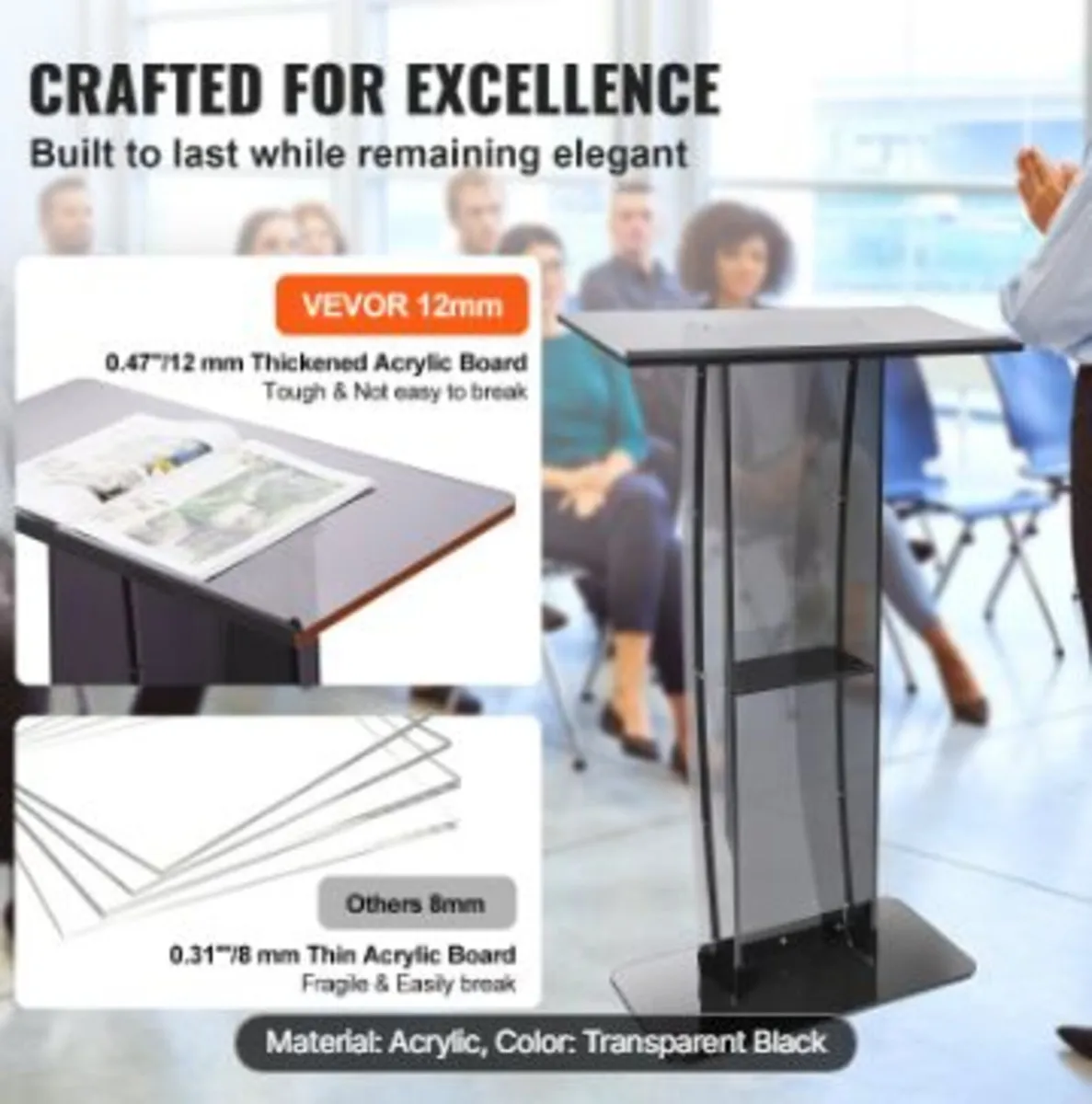 Acrylic Podium, 119 cm - Image 4