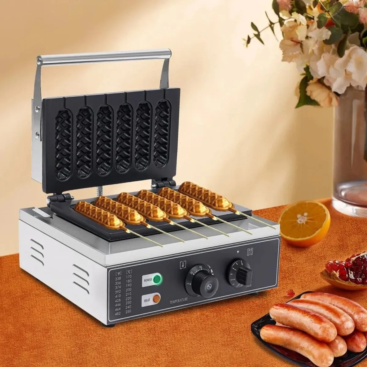 Donut Maker Mini 12 Hole Waffle NonStick Machine - Image 4