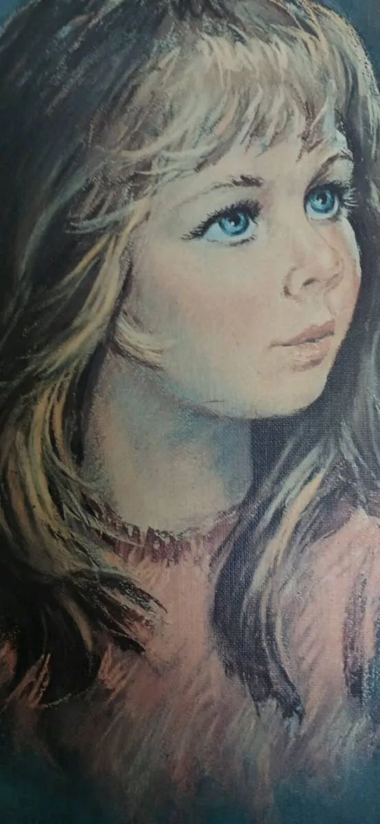Mid-century Print Of Girl - Image 2