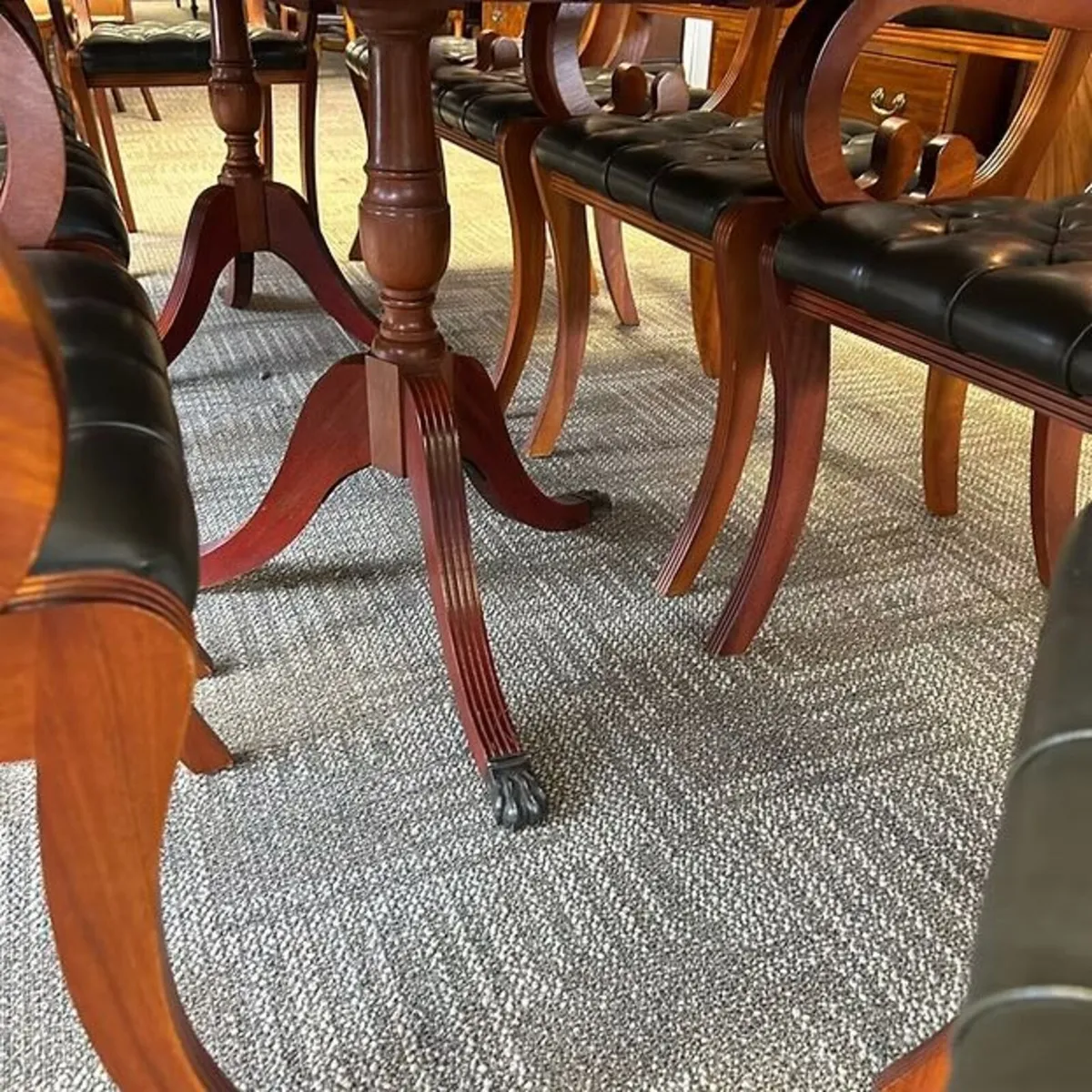 Regency mahogany flamed expendable d-end dining - Image 2