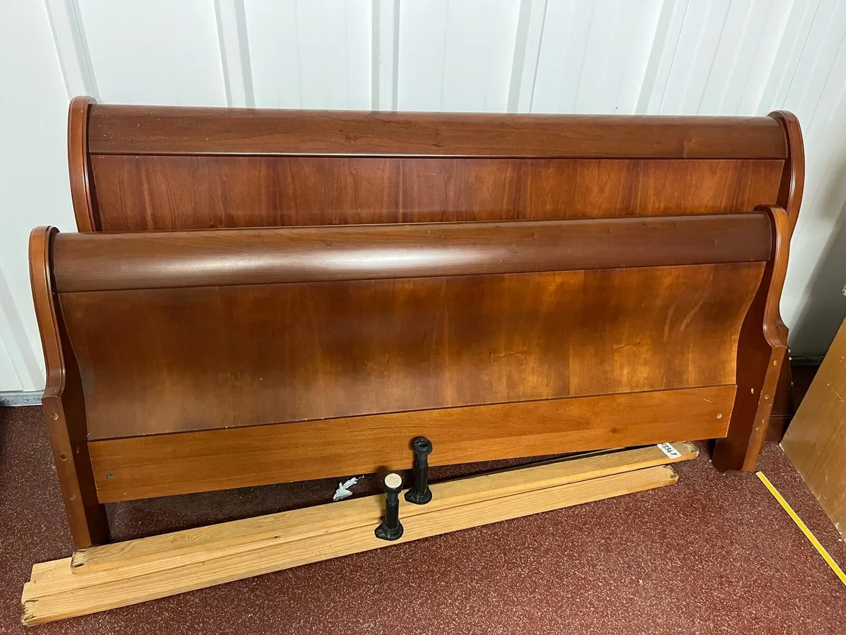 Cherrywood king sleigh bed - Image 2