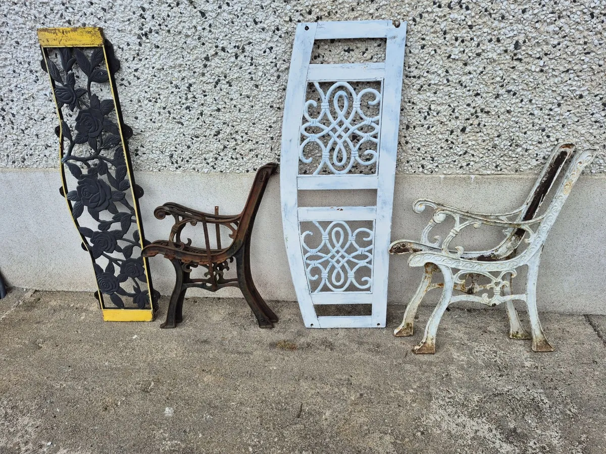 Bench ends with back rests