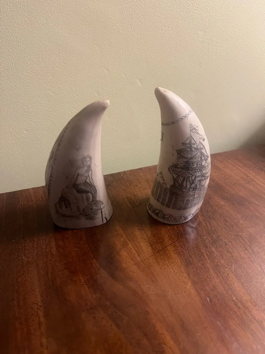 Vintage Pair of Scrimshaws - Image 1