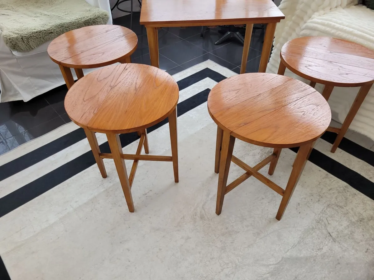 Paul Hundeva Teak Nesting Tables Immaculate sought - Image 4