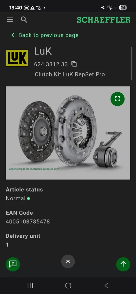 LUK Clutch Kit for Renault Trafic 2008  #624331233 - Image 4