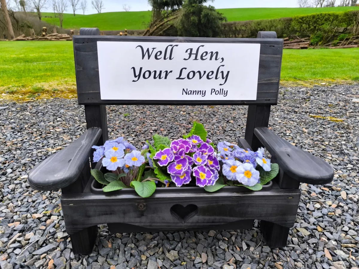 Personalised planter"bench" - Image 3
