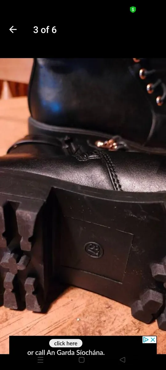 Ladies Accessorize London, black boots. Has side z - Image 3