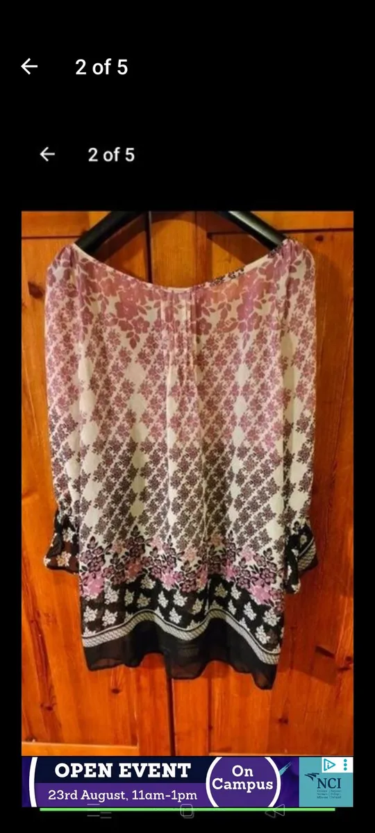 Ladies New look Curves Top, new with tags . Brown - Image 2