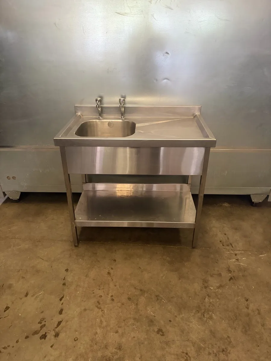 Stainless steel sinks and shelving - Image 2