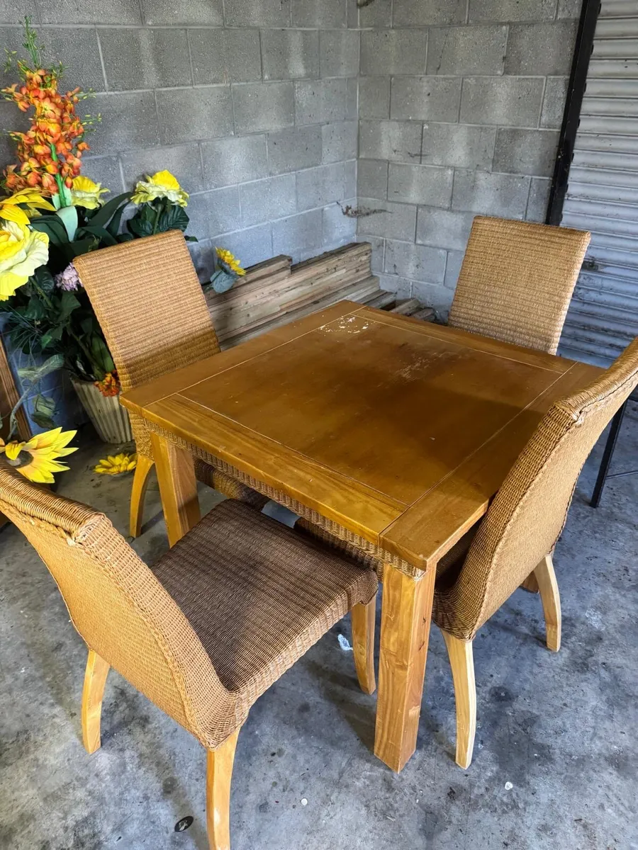 Small square table and chairs