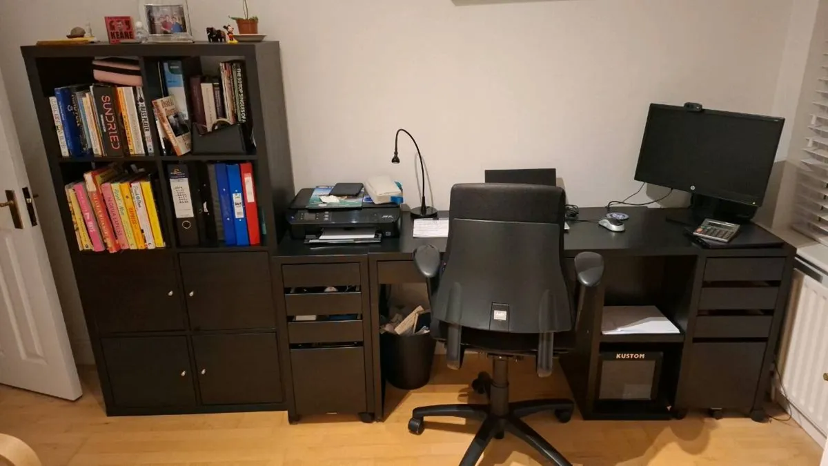 Office /study Desk.2 lockers.1bookcase.1 adjustabe