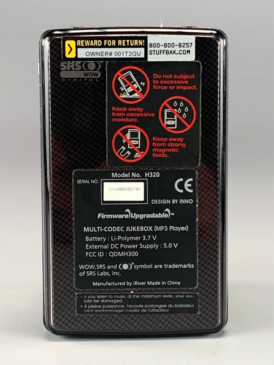 Iriver H320 multi codec jukebox MP3 player - Image 3