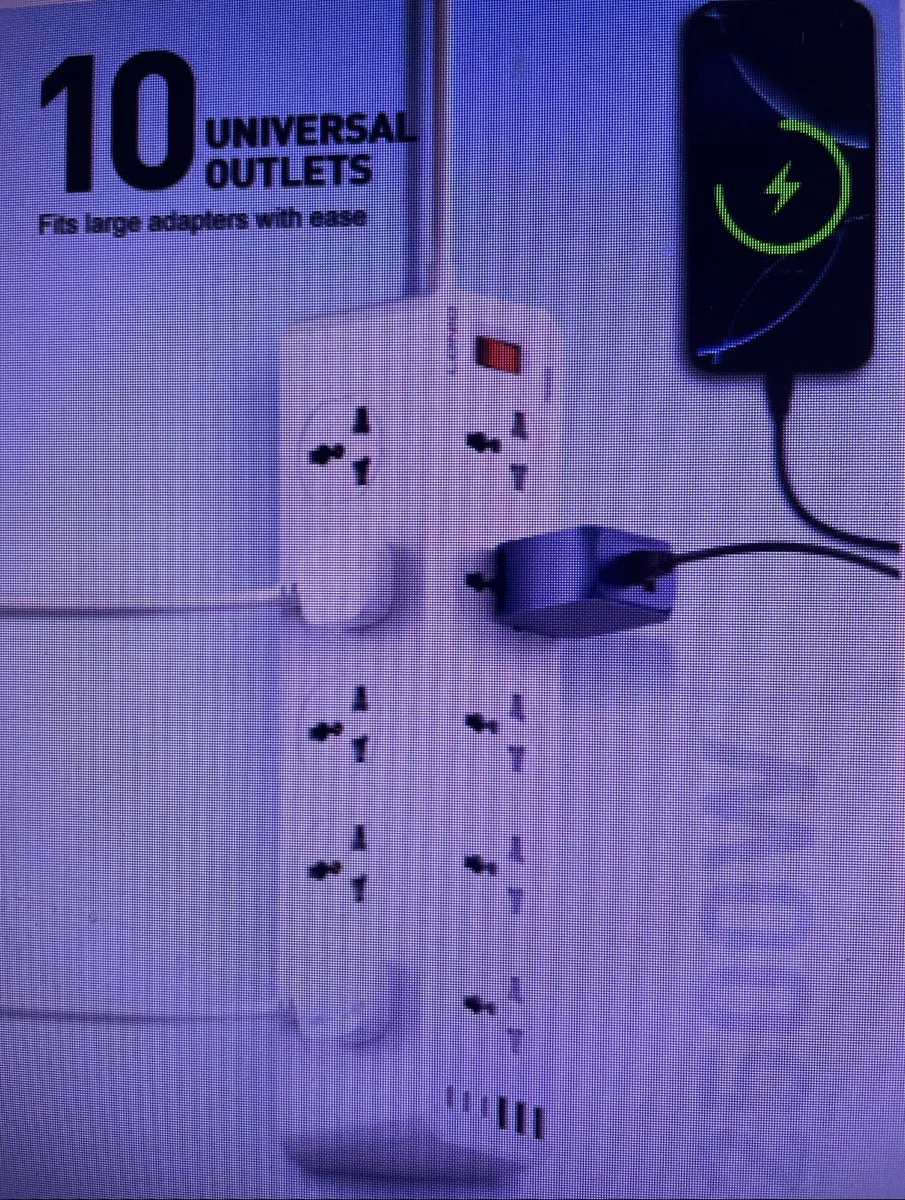 10 Outlet Universal Power Strip USB & C-Type x6 - Image 4