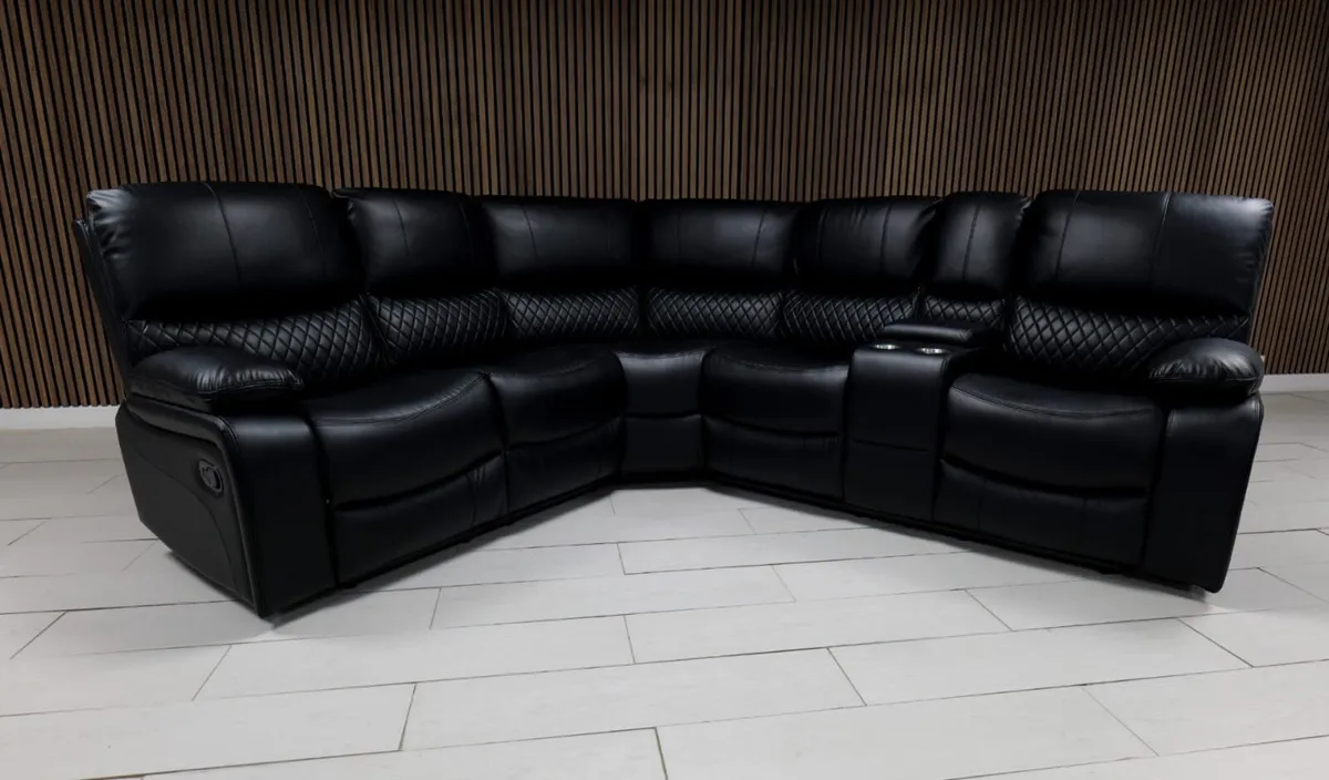 Rita Manual Corner Leather Recliner Sofa - Image 4