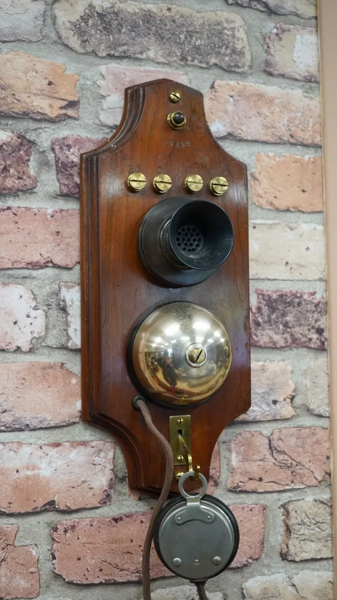 Antique Wooden Wall Telephone - Image 2