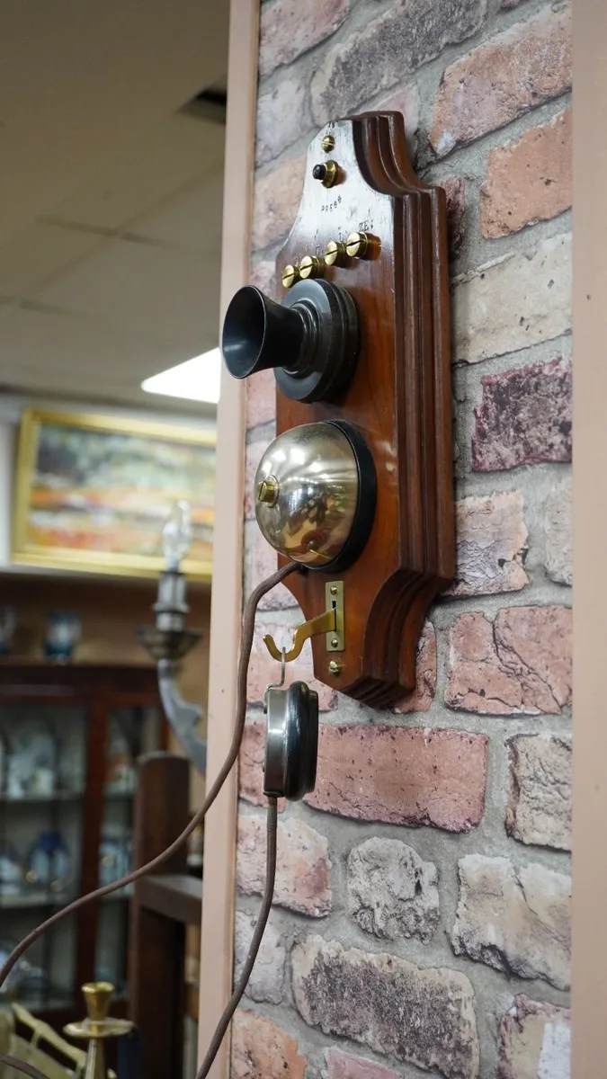 Antique Wooden Wall Telephone - Image 4