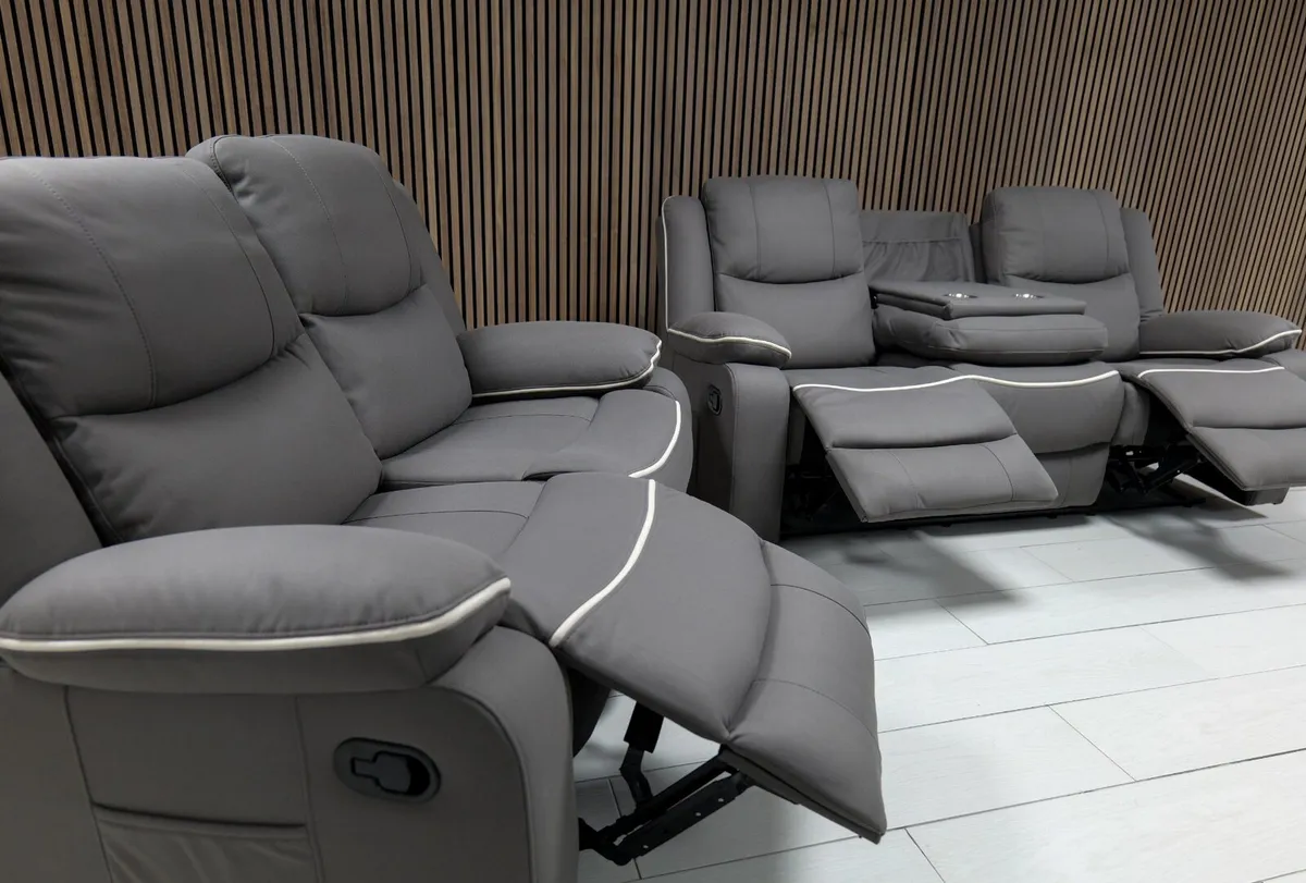 Chloe 3+2 Seater Micro Fabric Recliner Sofas - Image 2
