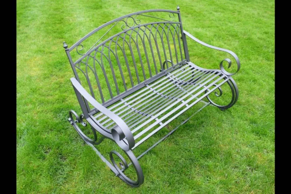 Alfie Rocking Bench – Dark Grey-D9796 - Image 2