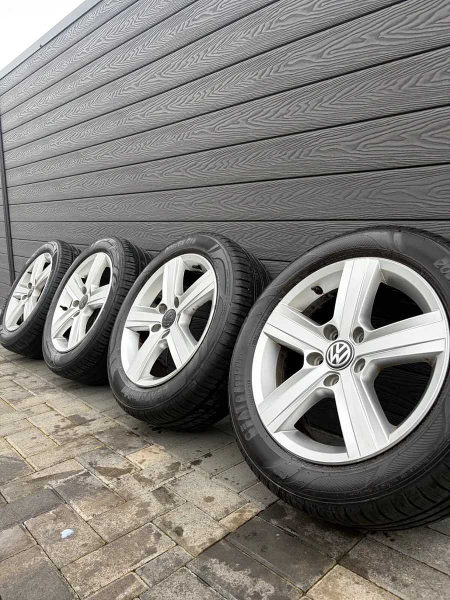 16” GENUINE VOLKSWAGEN GOLF ALLOY WHEELS & TYRES - Image 1