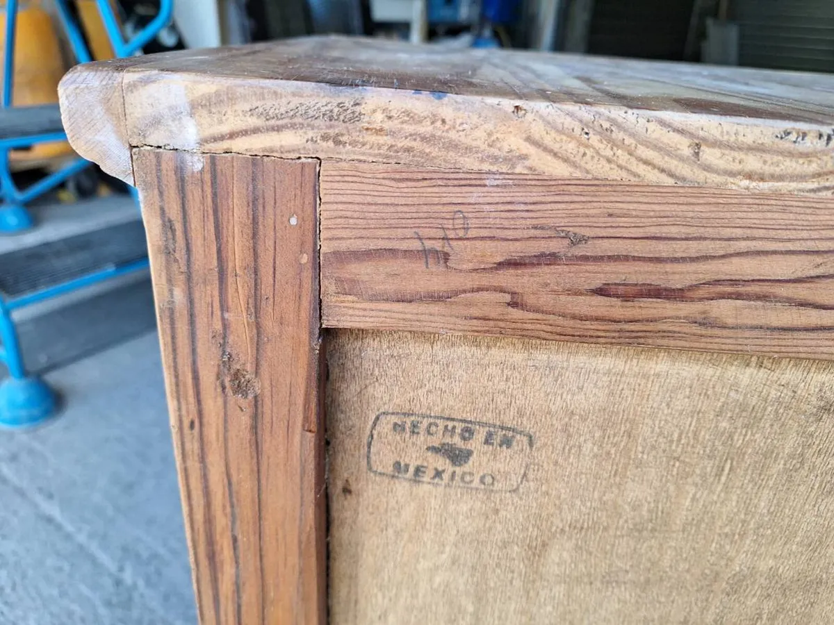 Vintage Mexican pine big locker unit (DELIVERY) - Image 4