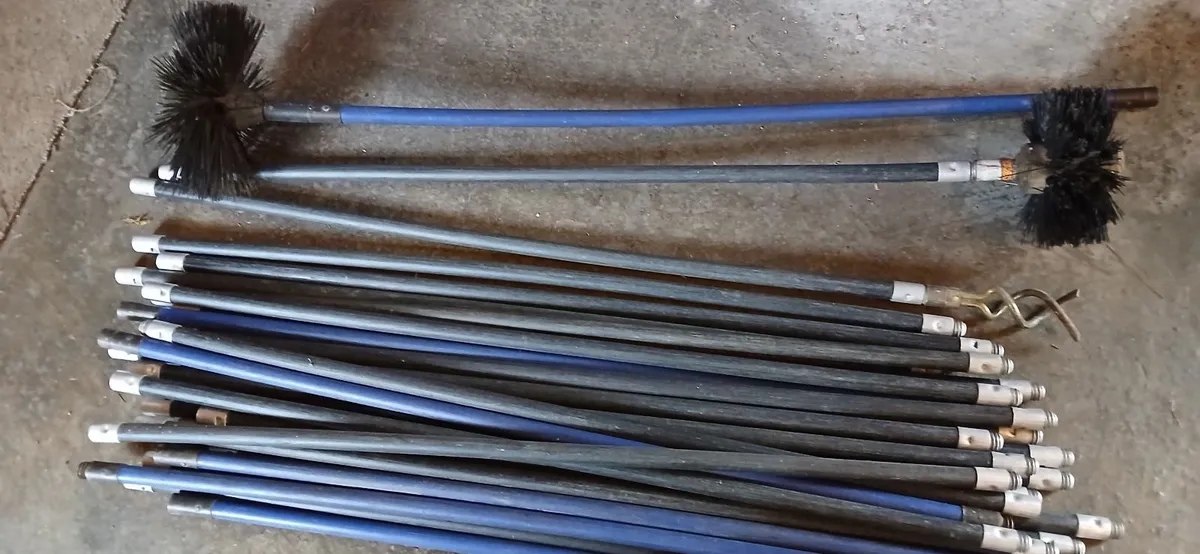 Complete set of drainage rods/ Chimney brushes - Image 2