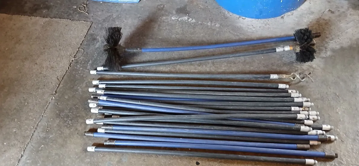 Complete set of drainage rods/ Chimney brushes - Image 3