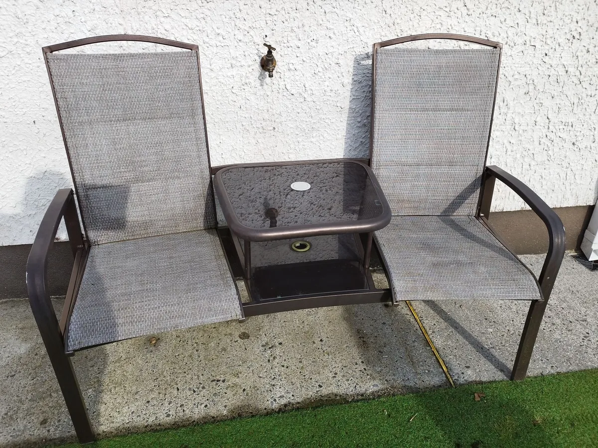 Garden table and chair - Image 1