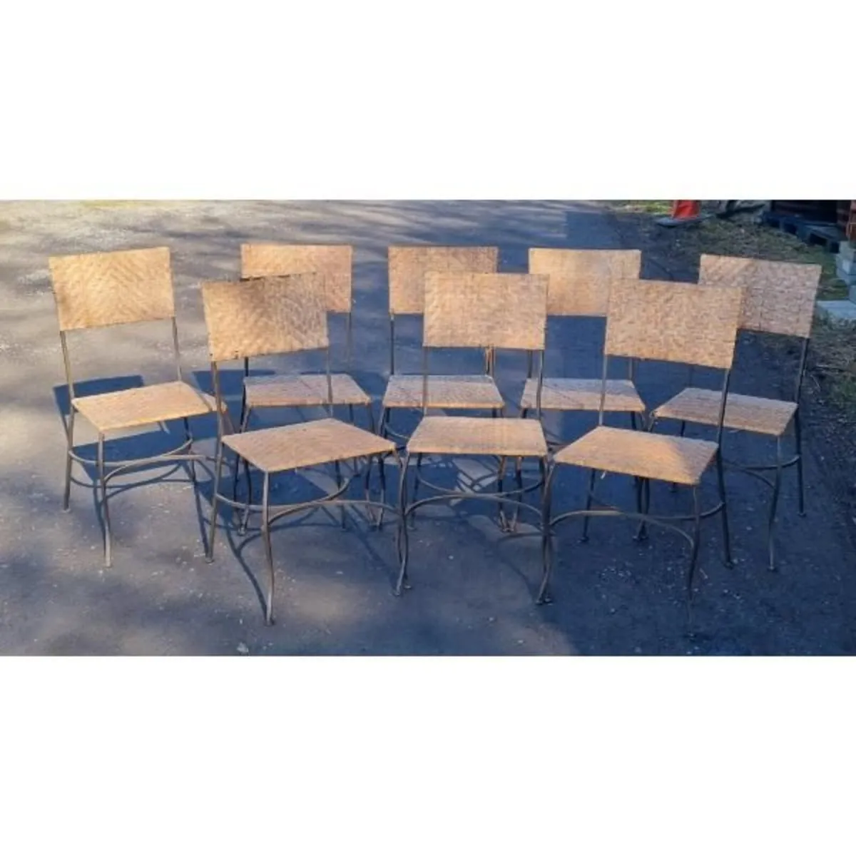 Set of 8 Wicker Chairs KAS737 - Image 1
