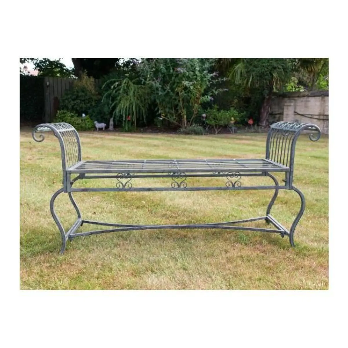 Stool Bench Ornate Ends D11319 - Image 2