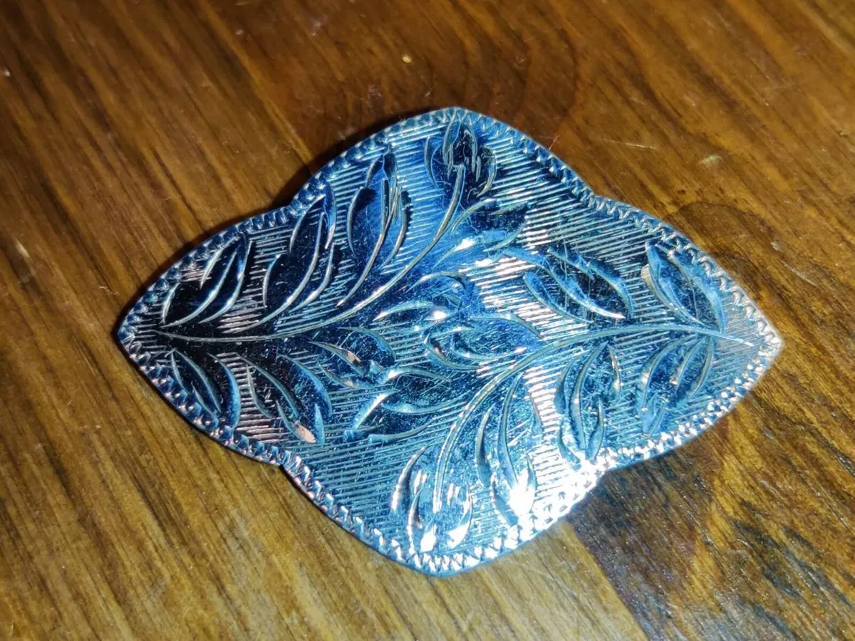 HUGE DESIGNER LADY FAYRE, Real Silver Dress Brooch - Image 1