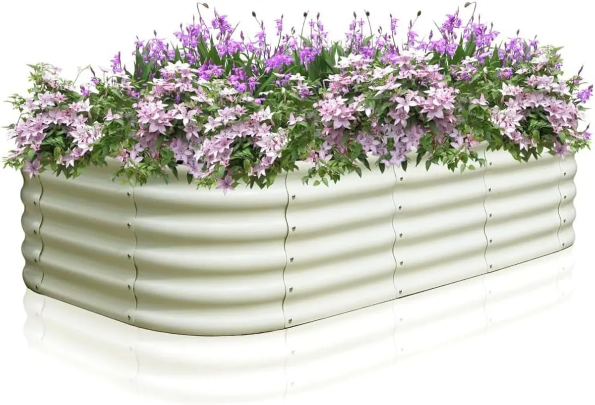 Raised Garden Beds Outdoor 240x60x45cm Steel - Image 1