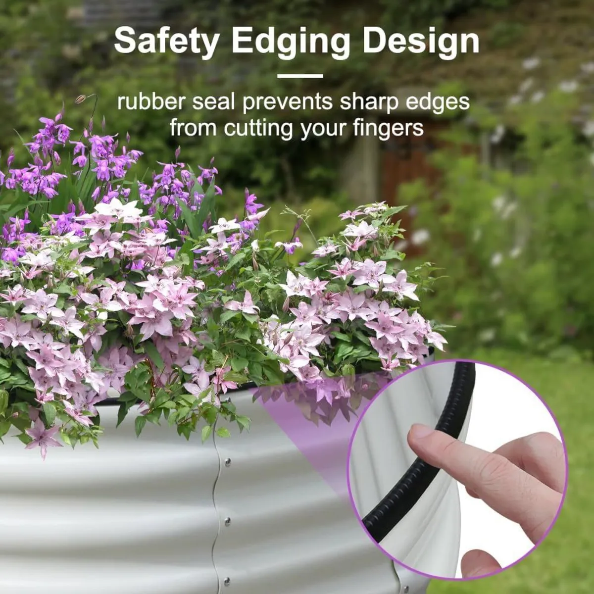 Raised Garden Beds Outdoor 240x60x45cm Steel - Image 3