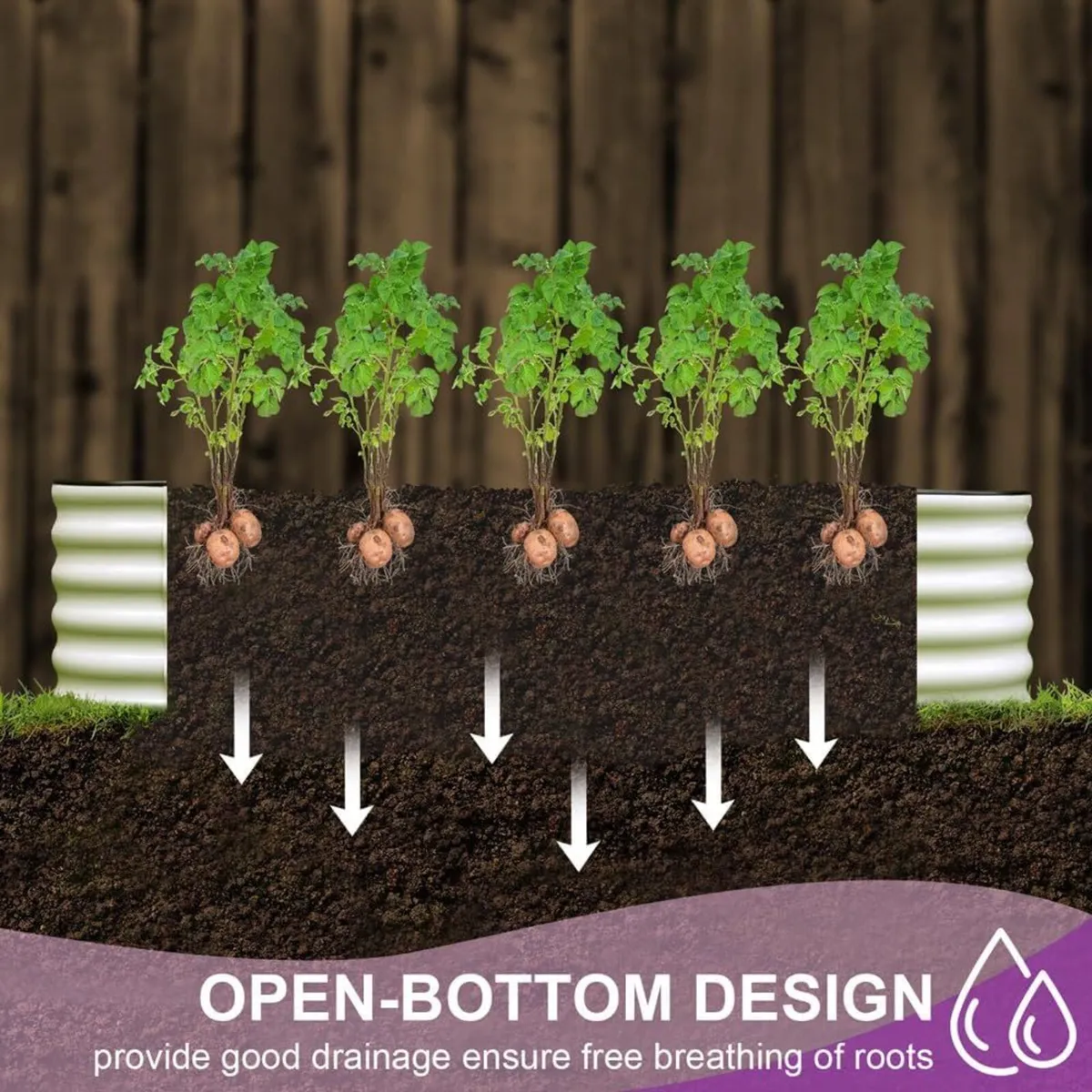 Raised Garden Beds Outdoor 240x60x45cm Steel - Image 4