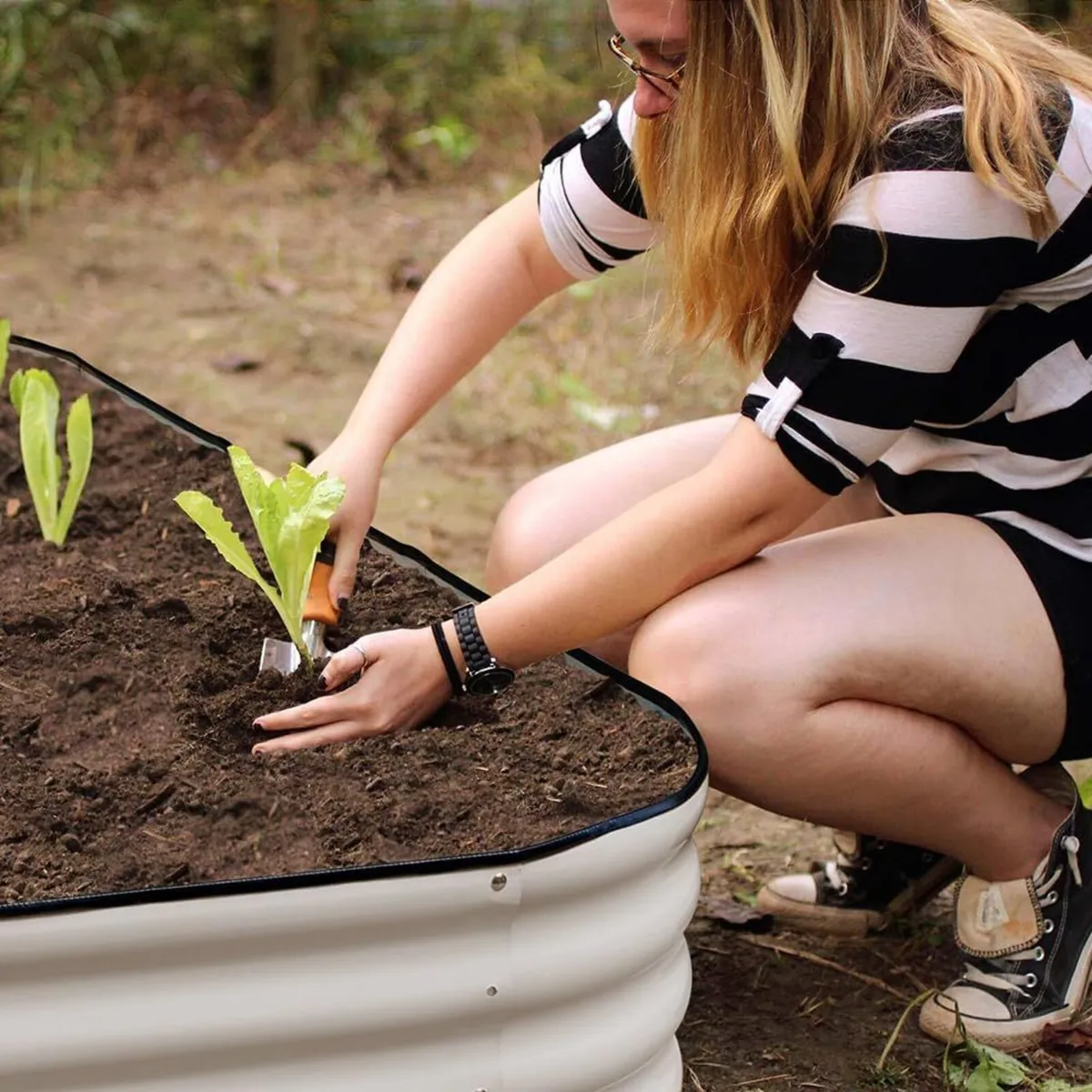 Raised Garden Beds Outdoor 240x60x45cm Steel - Image 2