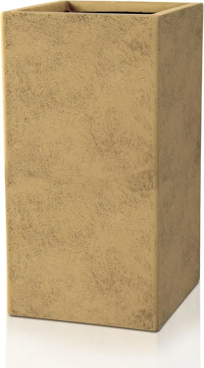 Gold Plant Pot 60cm Tall Reinforced Stone Indoor - Image 3
