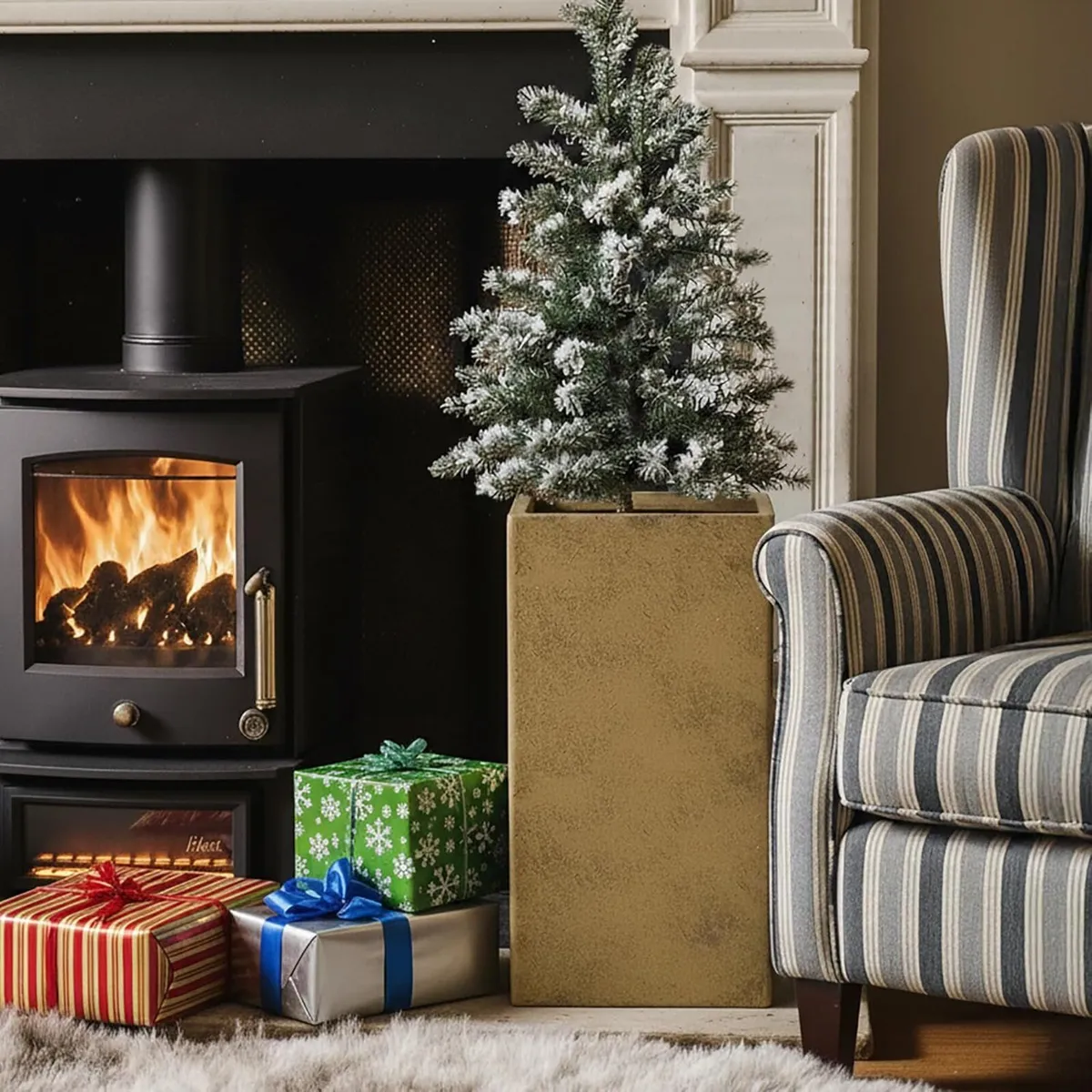 Gold Plant Pot 60cm Tall Reinforced Stone Indoor - Image 4