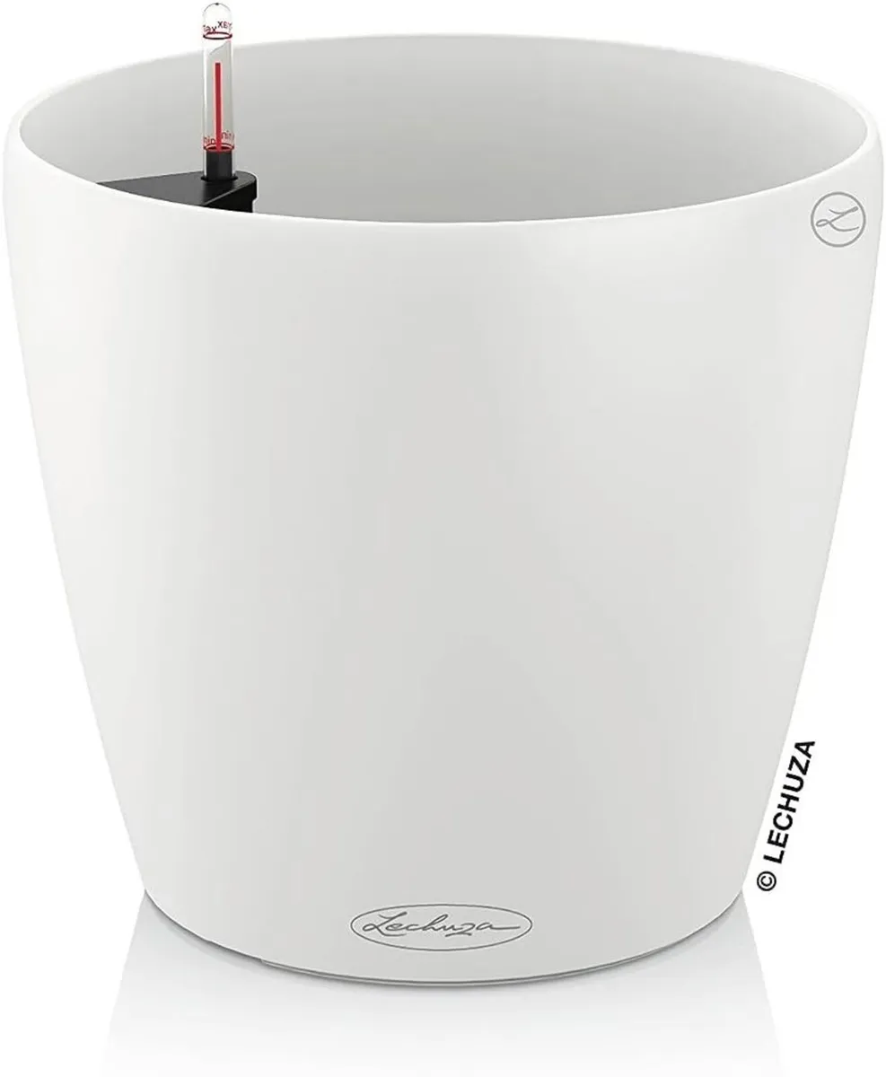 CLASSICO Color 43 Round Planter Plastic White - Image 1