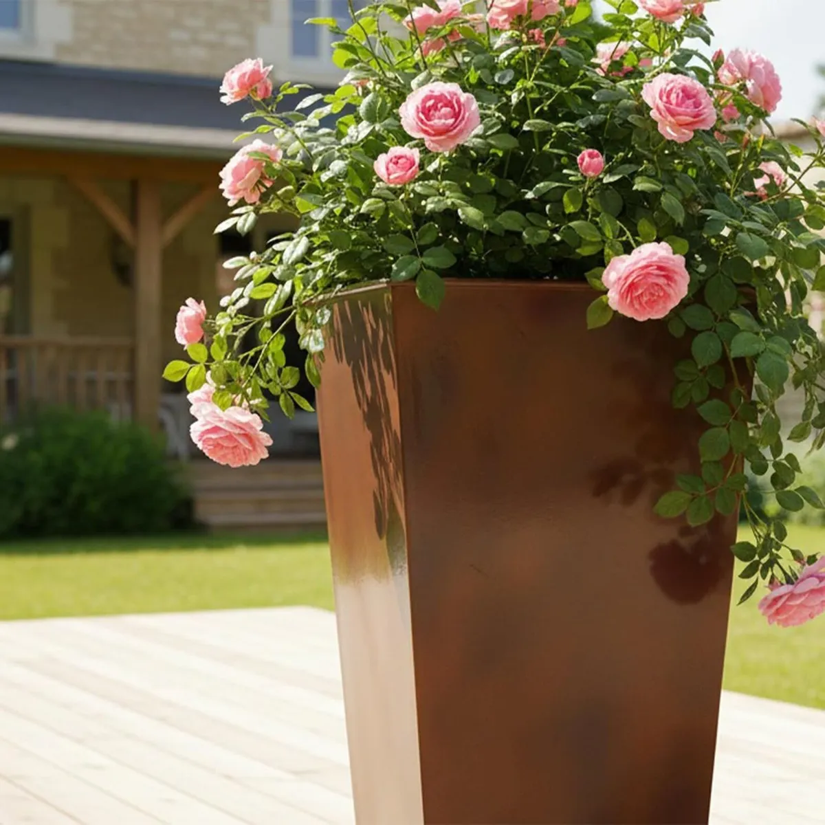 Garden 71cm Square Tapered Large Planters set of - Image 2